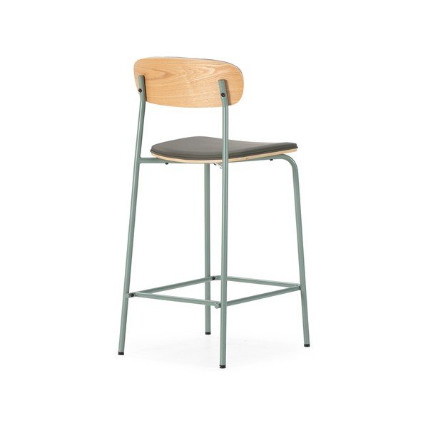 Sötétzöld kárpitozott bárszék szett 2 db-os (ülésmagasság 65,5 cm) Saula – Marckeric-image-4