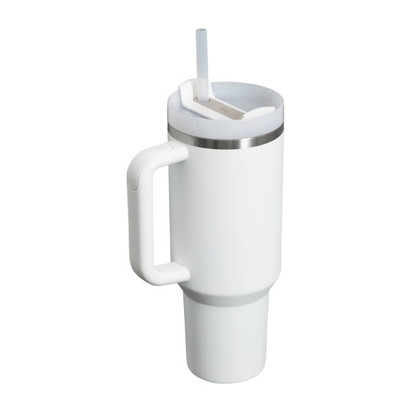 Fehér rozsdamentes acél termosz szívószállal 1,18 l Quencher H2.0 FlowState Tumbler Frost – Stanley-image-2