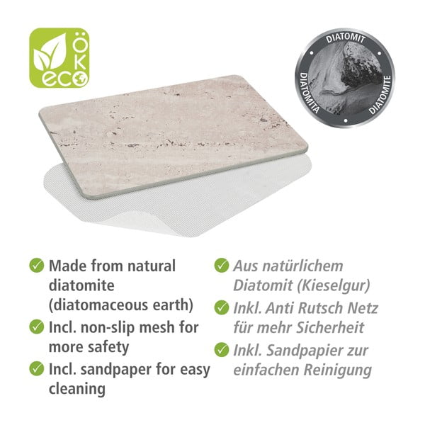 Világosbarna kovaföld fürdőszobai kilépő 39x60 cm Puna – Wenko-image-3