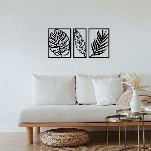 Fém fali dekoráció 80x38 cm Leaf – Wallity-image-1