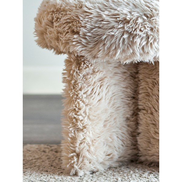 Bézs műszőrme puff Frikka – Bloomingville-image-3