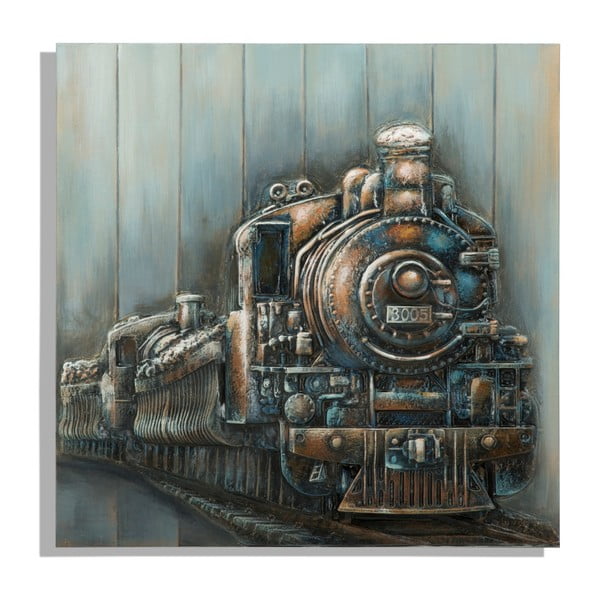 Train kézzel festett kép, 80 x 80 cm - Mauro Ferretti