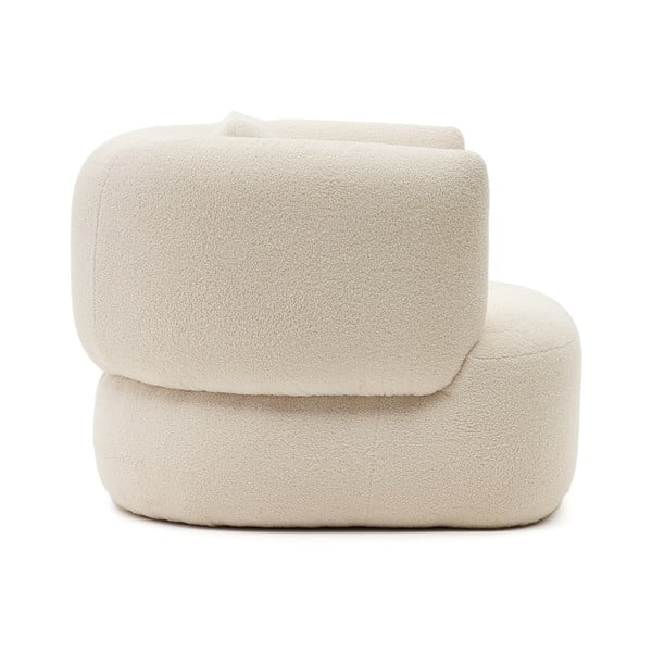 Krémszínű buklé fotel Martina – Kave Home-image-3