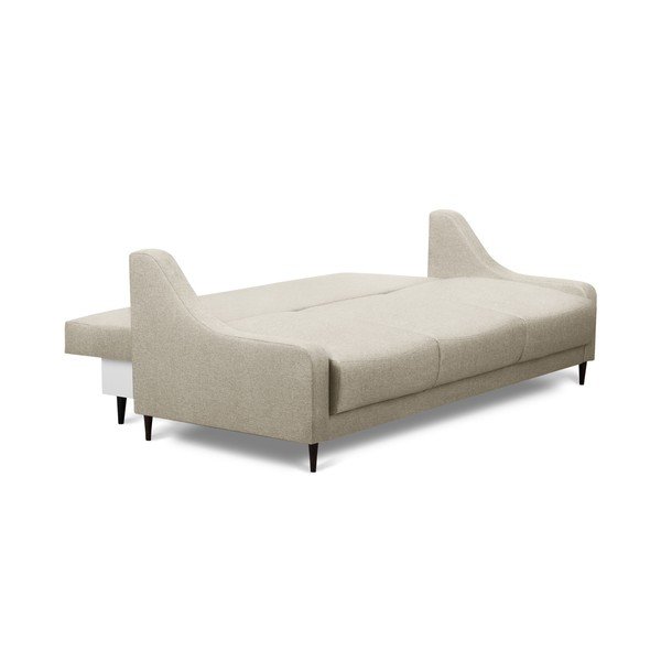 Ancolie bézs kihúzható kanapé ágyneműtartóval, 215 cm - Mazzini Sofas-image-2