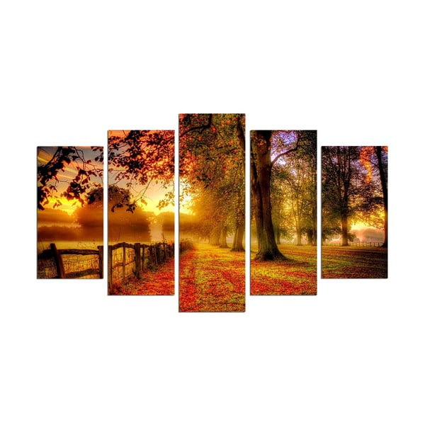 Autumn Way többrészes kép, 110 x 60 cm