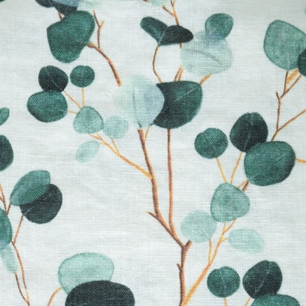 Eucalyptus fehér-zöld len konyharuha, 65 x 45 cm - Linen Tales-image-1
