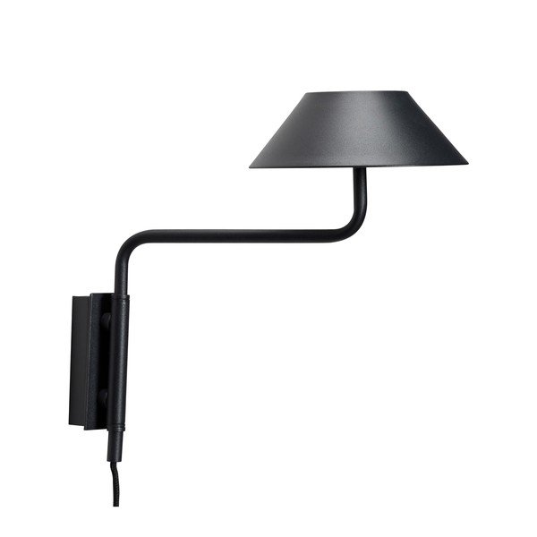 Fekete konnektorhoz csatlakoztatható fém LED dimmelhető fali lámpa ø 30 cm Cover – Hübsch-image-3