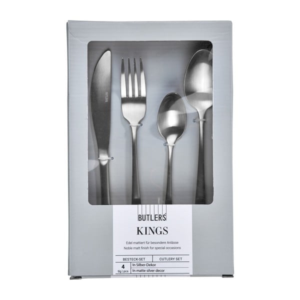 Kings 4 db-os evőeszköz szett rozsdamentes acélból - Butlers
