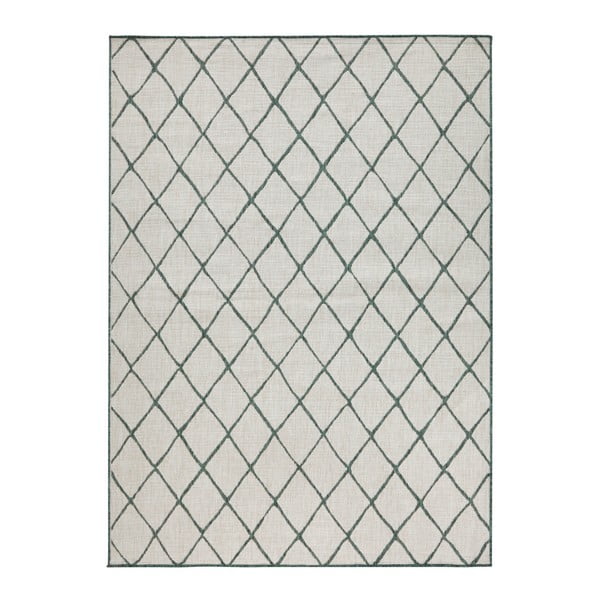 Malaga zöld-krémszínű kültéri szőnyeg, 200 x 290 cm - NORTHRUGS