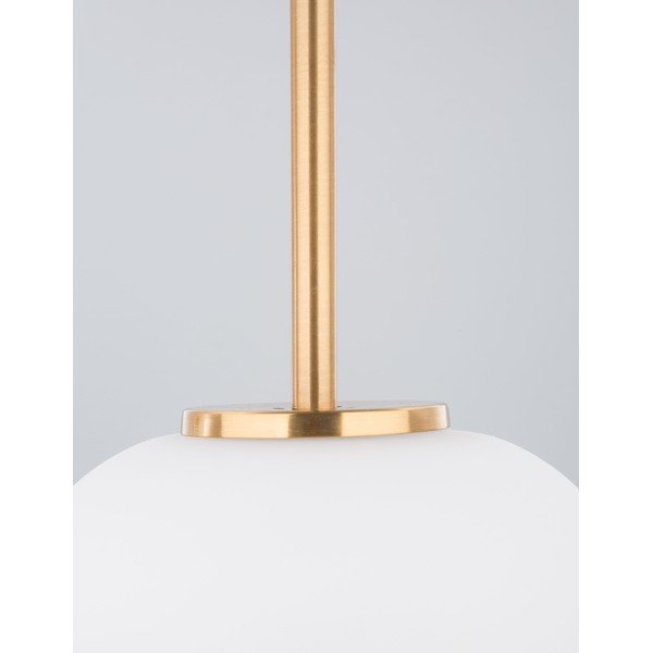 Fehér-sárgaréz színű üveg függőlámpa ø 22 cm Lato – Nova Luce-image-3