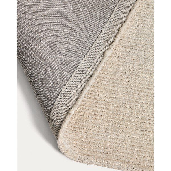 Krémszínű kézi szövésű pamutkeverék szőnyeg 230x160 cm Lisdan – Kave Home-image-4