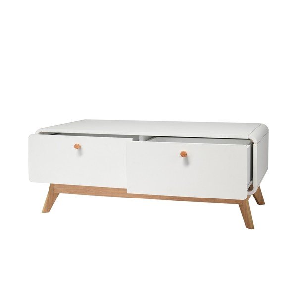 Fehér TV-állvány 100x40 cm Cassie - Støraa-image-3