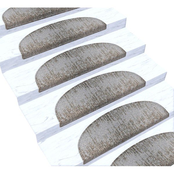 Bézs lépcsőszőnyeg szett 16 db-os 20x65 cm Horizon – Vitaus-image-1