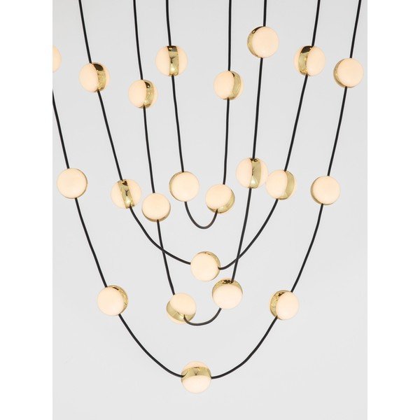 Matt fekete alumínium LED dimmelhető függőlámpa akrilüveg búrával ø 84 cm Alcinoe – Nova Luce-image-2