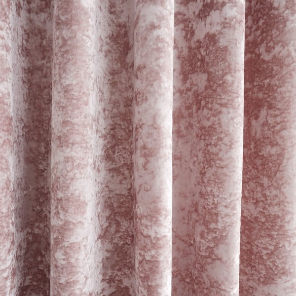 Rózsaszín függöny szett 2 db-os 168x183 cm Crushed Velvet – Catherine Lansfield-image-2