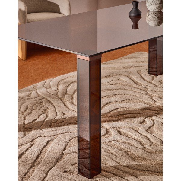 Üveg étkezőasztal 90x160 cm Adularia – Kave Home-image-3