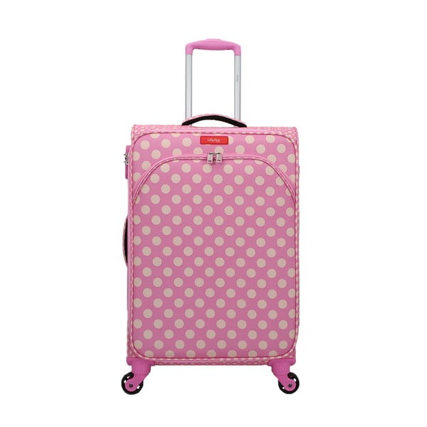 Jenny rózsaszín gurulós bőrönd, magasság 67 cm - Lollipops