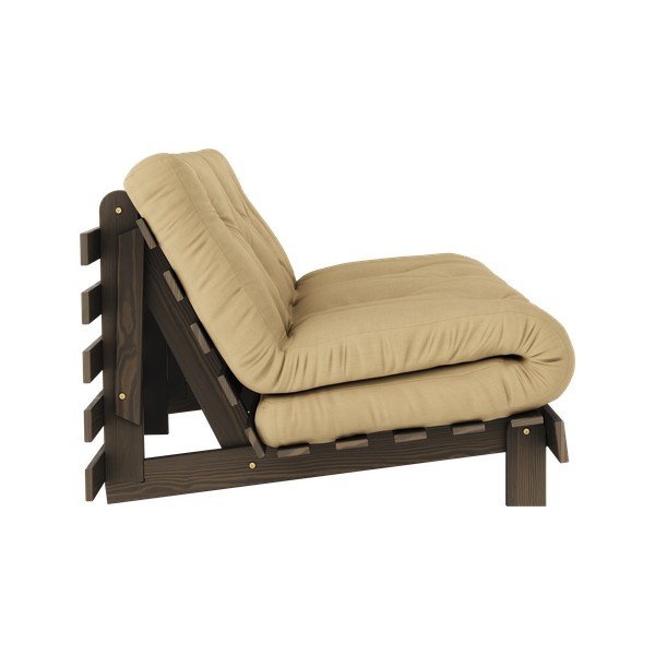 Bézses mustársárga kinyitható kanapé 160 cm Roots – Karup Design-image-4