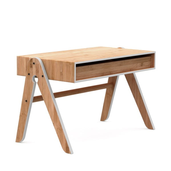 Geo's Moso-bambusz gyermek íróasztal szürke elemekkel - We Do Wood