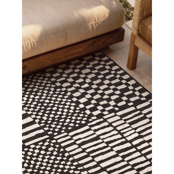 Fekete-krémszínű kültéri-beltéri szőnyeg 160x230 cm Haringey Barkham – Ted Baker-image-2