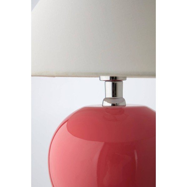 Rózsaszín-krémszínű kerámia asztali lámpa (magasság 29 cm) Karamell – Jotex-image-3