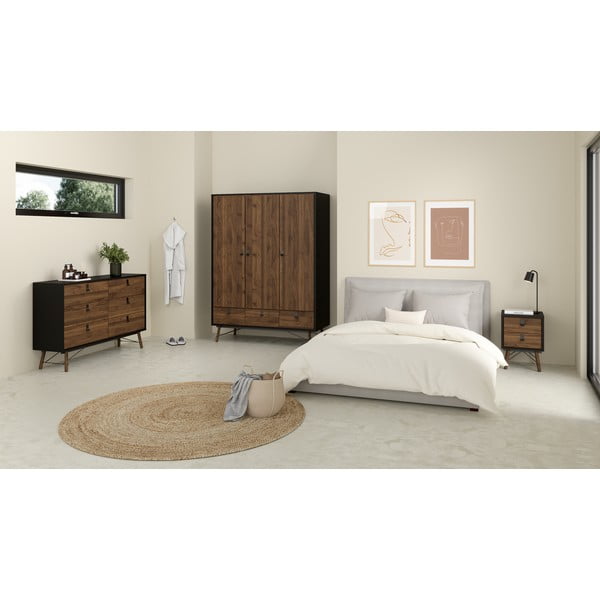 Sötétbarna éjjeliszekrény Ry – Tvilum-image-4