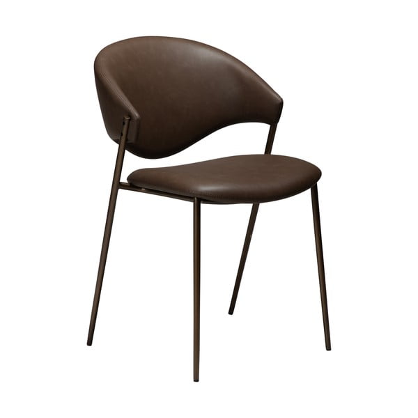 Sötétbarna bőrutánzat étkezőszék Zone – DAN-FORM Denmark