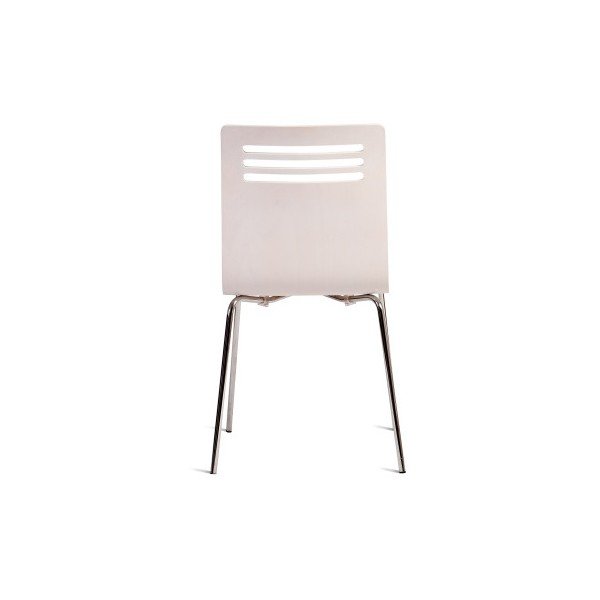 Comfort fehér szék, tölgyfa ülőlappal - Charlie Pommier-image-3