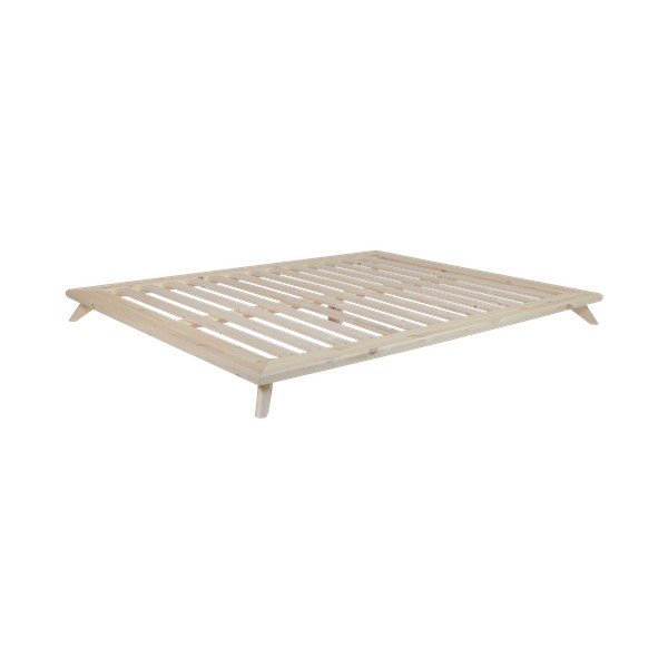 Senza Comfort Mat Natural Clear/Natural borovi fenyőfa franciaágy matraccal, 140 x 200 cm - Karup Design-image-3