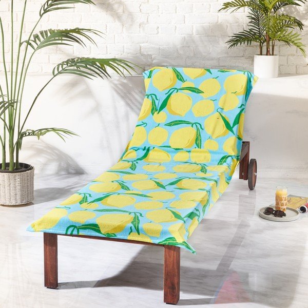 Pamut strandtörölköző 92x180 cm Lemons Lounger – Catherine Lansfield-image-1