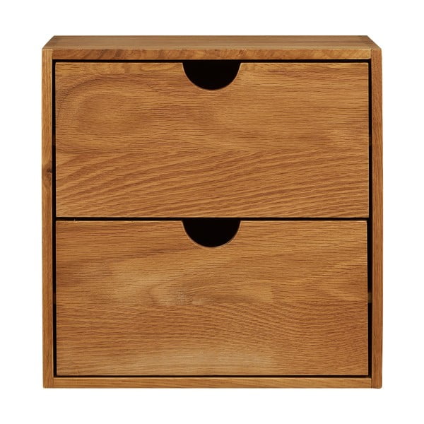 Natúr színű többszintes tölgyfa fali polc 18 cm Townsville – House Nordic