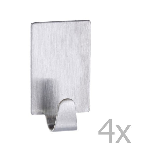 Hooks 4 db rozsdamentes acél akasztó - Wenko-image-1