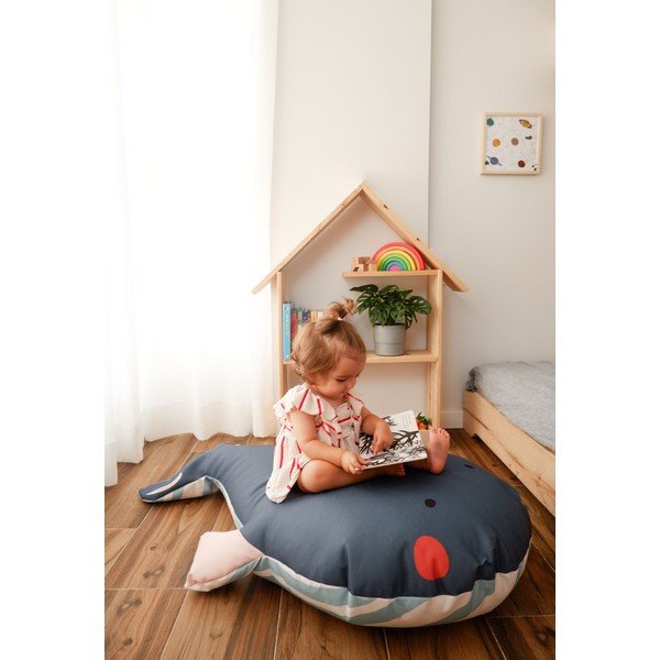 Szürke gyerek babzsák Whale – The Wild Hug-image-1