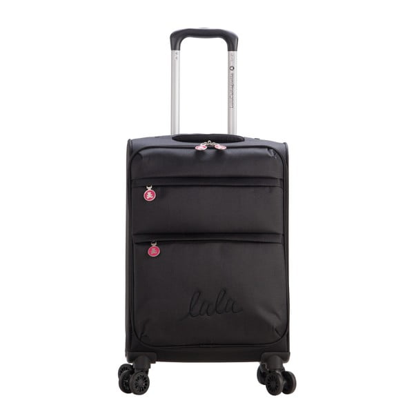 Luciana fekete gurulós bőrönd, 71 l - Lulucastagnette