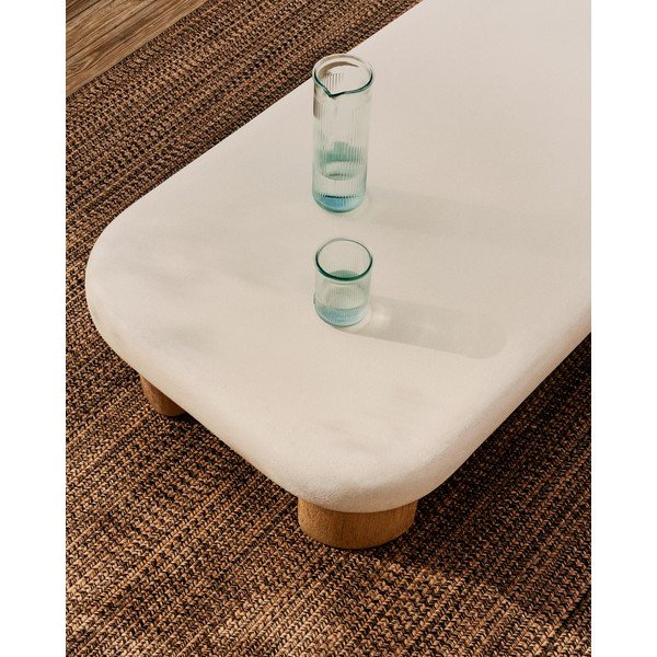 Kerti dohányzóasztal beton asztallappal 70x140 cm Labra – Kave Home-image-3