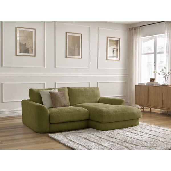 Khaki zsenília sarokkanapé (jobb oldali-heverő résszel) Leonore – Bobochic Paris-image-3