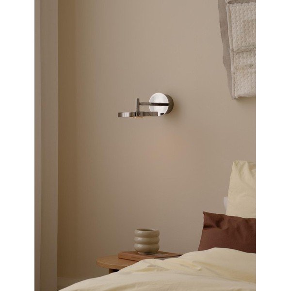 Fényes ezüstszínű konnektorhoz csatlakoztatható LED dimmelhető fali lámpa hajlítható szerkezettel ø 15 cm Asteria Wall Short – UMAGE-image-3
