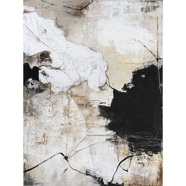 Nyomtatott-kézzel festett részletekkel vászon kép 90x118 cm Reform 1 – Malerifabrikken