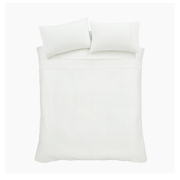 Fehér kétszemélyes ágyneműhuzat 200x200 cm Broderie Anglaise – Catherine Lansfield