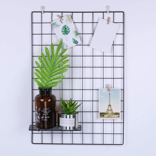 Reminder üzenőfalra akasztható fekete polc, hosszúság 24 cm-image-4