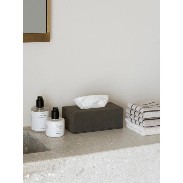 Műbőr zsebkendőtartó Sahla – Blomus-image-1