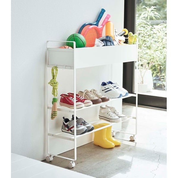 Fehér fém gyerek cipőtartó 74,5x74,5x22 cm Tower – YAMAZAKI-image-4