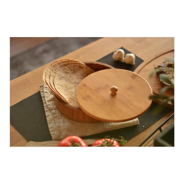 Pekit bambusz tortilla-tartó doboz, 20 x 20 cm - Bambum-image-2
