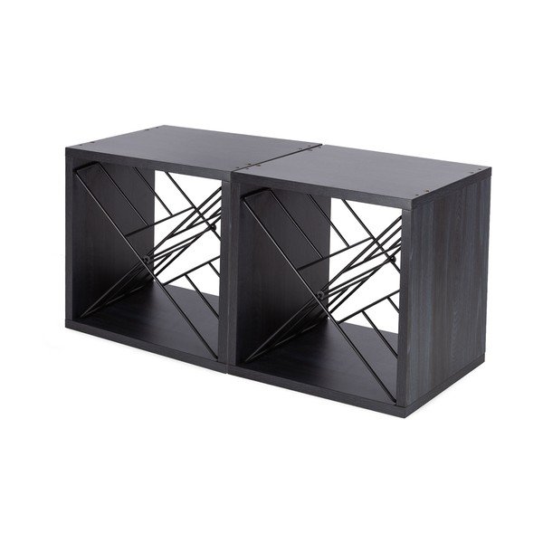 Fekete bortartó polcos állvány, palackok száma 12 – Compactor-image-2