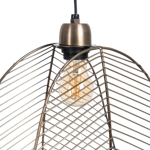 Aranyszínű függőlámpa fém búrával – Ixia-image-1