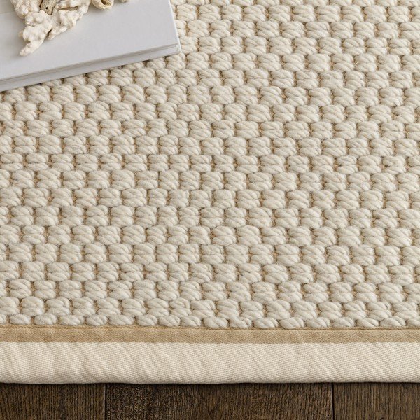 Krémszínű kétoldalas-kézi szövésű gyapjúkeverék szőnyeg 160x240 cm Korra Double Loop – Asiatic Carpets-image-1