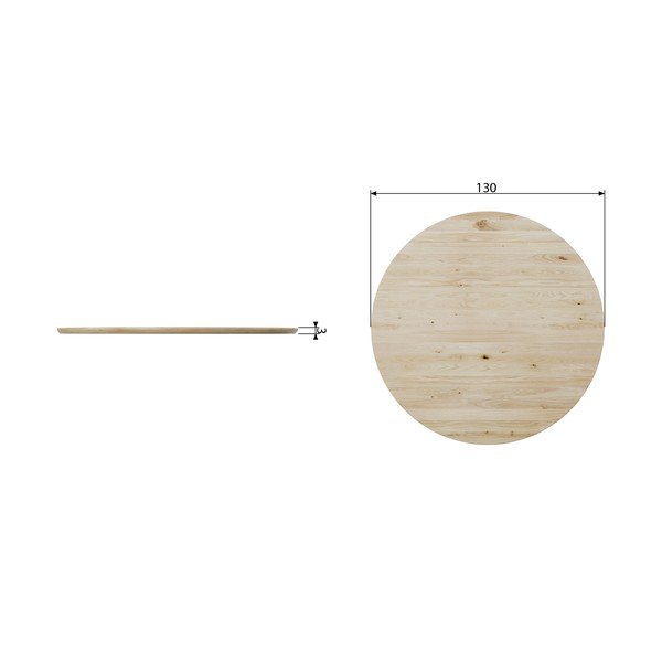Panel tölgyfa asztallap étkezőasztalhoz, ⌀ 130 cm - vtwonen-image-2
