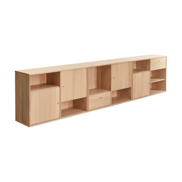 Alacsony komód tölgyfa dekorral 267x61 cm Mistral - Hammel Furniture-image-3