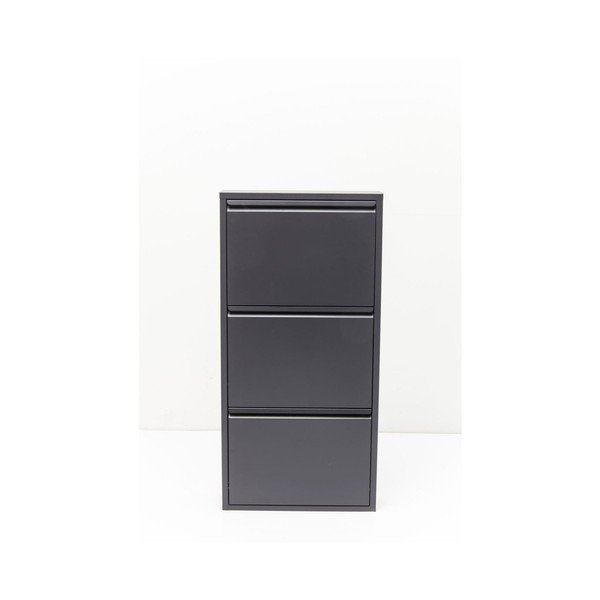 Caruso antracitfekete fém cipősszekrény - Kare Design-image-1