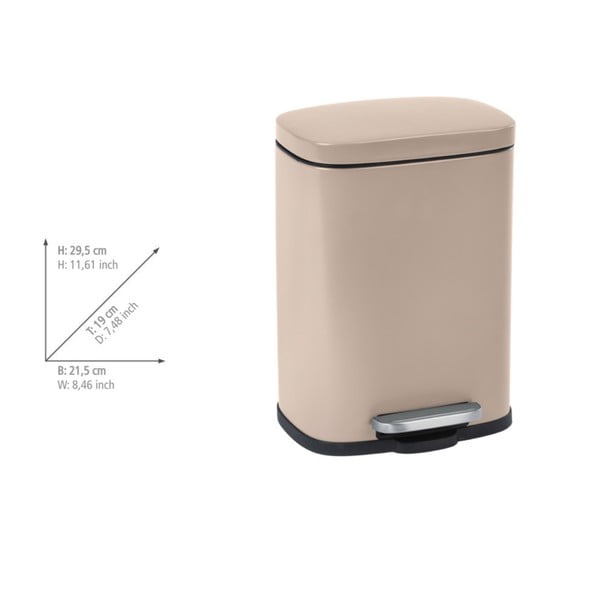 Acél pedálos szemetes 5 l Leno – Wenko-image-1